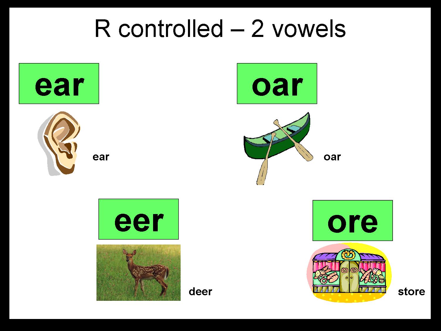 R-Controlled 2- vowel activities (ear-oar)